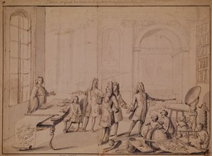 Étude pour une leçon donnée au jeune Louis XV (1710-74)